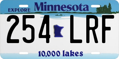 MN license plate 254LRF