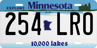 MN license plate 254LRO