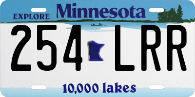 MN license plate 254LRR