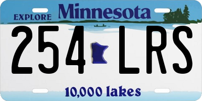 MN license plate 254LRS
