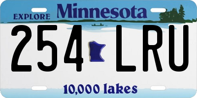 MN license plate 254LRU