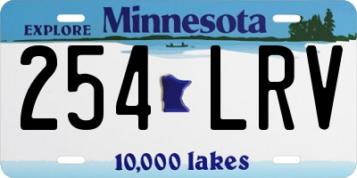 MN license plate 254LRV