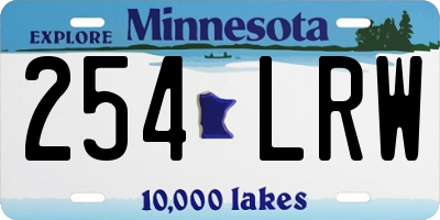 MN license plate 254LRW