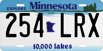 MN license plate 254LRX