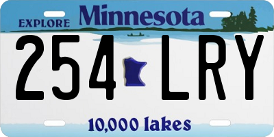 MN license plate 254LRY