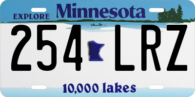 MN license plate 254LRZ