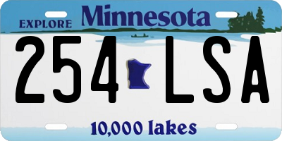 MN license plate 254LSA