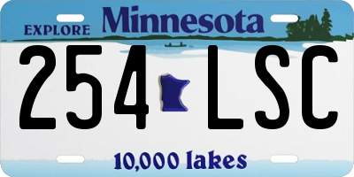 MN license plate 254LSC