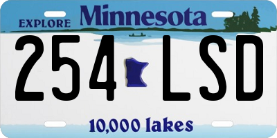 MN license plate 254LSD