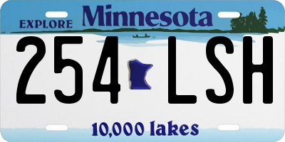MN license plate 254LSH