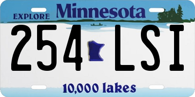 MN license plate 254LSI