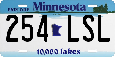MN license plate 254LSL