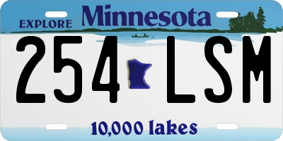MN license plate 254LSM