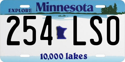 MN license plate 254LSO