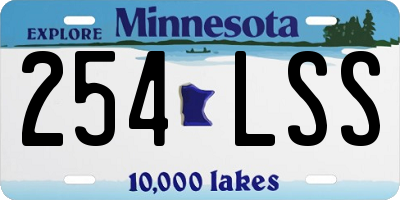 MN license plate 254LSS