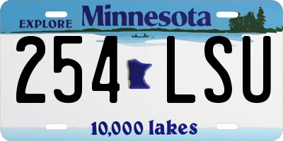 MN license plate 254LSU