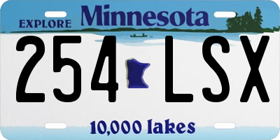 MN license plate 254LSX