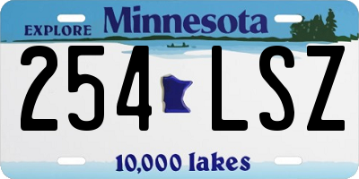 MN license plate 254LSZ