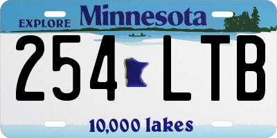 MN license plate 254LTB