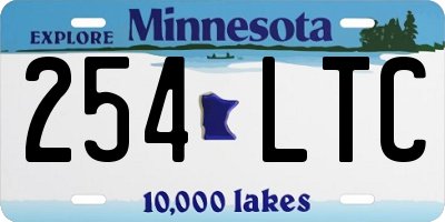 MN license plate 254LTC