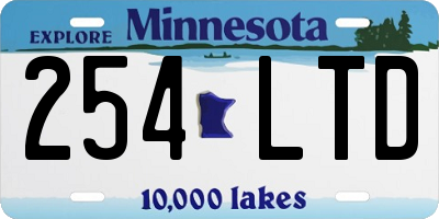 MN license plate 254LTD