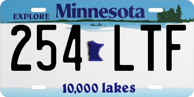 MN license plate 254LTF