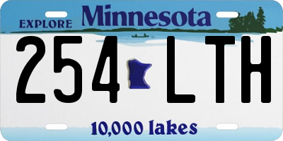 MN license plate 254LTH