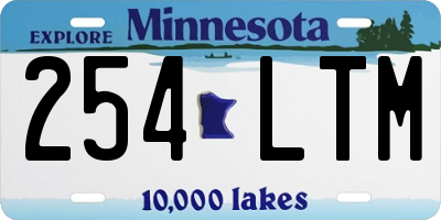 MN license plate 254LTM
