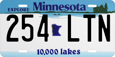 MN license plate 254LTN