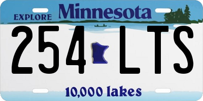 MN license plate 254LTS