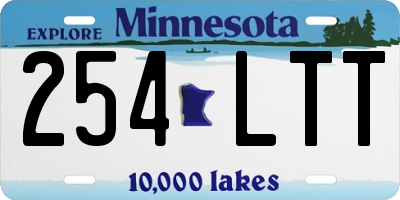 MN license plate 254LTT