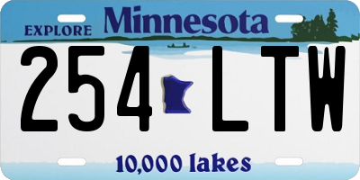 MN license plate 254LTW