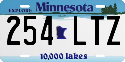 MN license plate 254LTZ