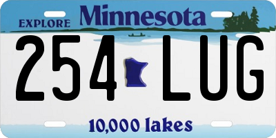 MN license plate 254LUG