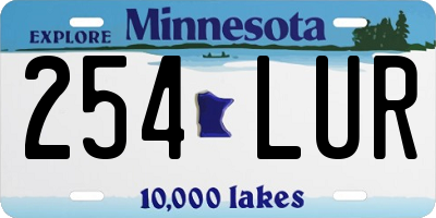 MN license plate 254LUR