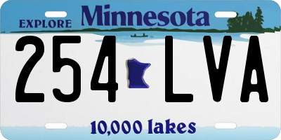 MN license plate 254LVA