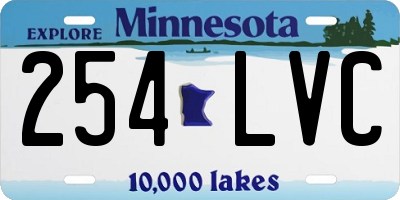 MN license plate 254LVC