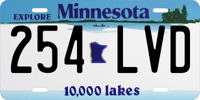 MN license plate 254LVD