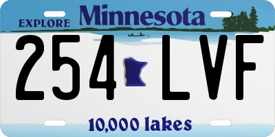 MN license plate 254LVF