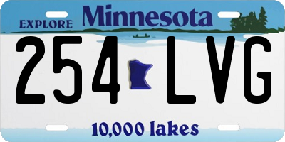 MN license plate 254LVG