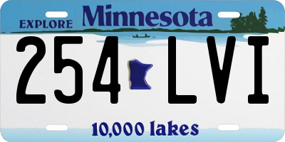 MN license plate 254LVI