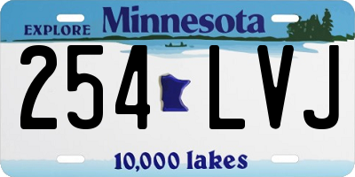 MN license plate 254LVJ