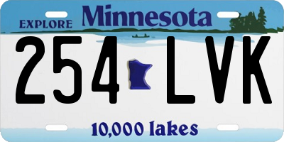 MN license plate 254LVK