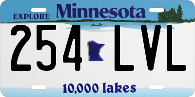 MN license plate 254LVL