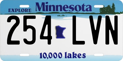 MN license plate 254LVN