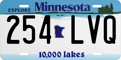 MN license plate 254LVQ