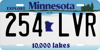 MN license plate 254LVR