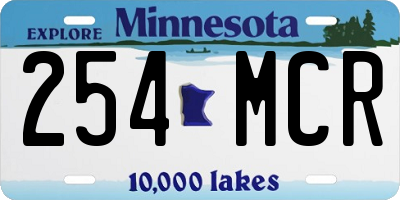 MN license plate 254MCR