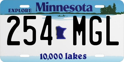 MN license plate 254MGL