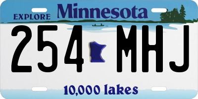 MN license plate 254MHJ